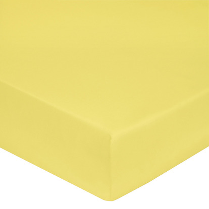 Drap-housse 140x190 en coton jaune citron LEMON BIRD