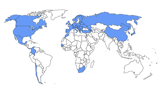 Velfont dans le monde